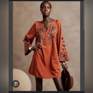 Embroidered Mini Dress